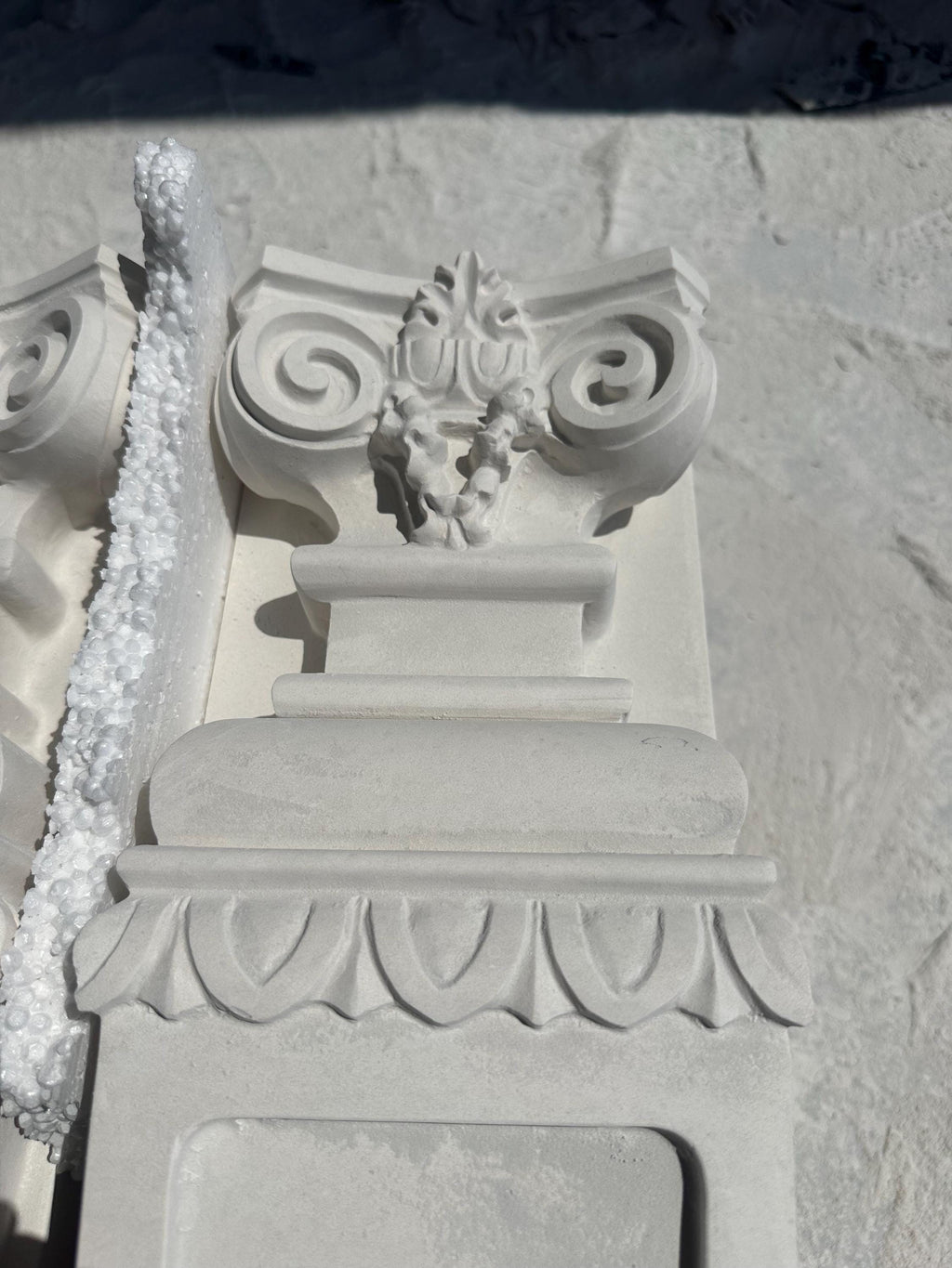Handmade Limestone Fireplace Surround – French Style Carved Mantel – Customizable Natural Stone Architectural Piece