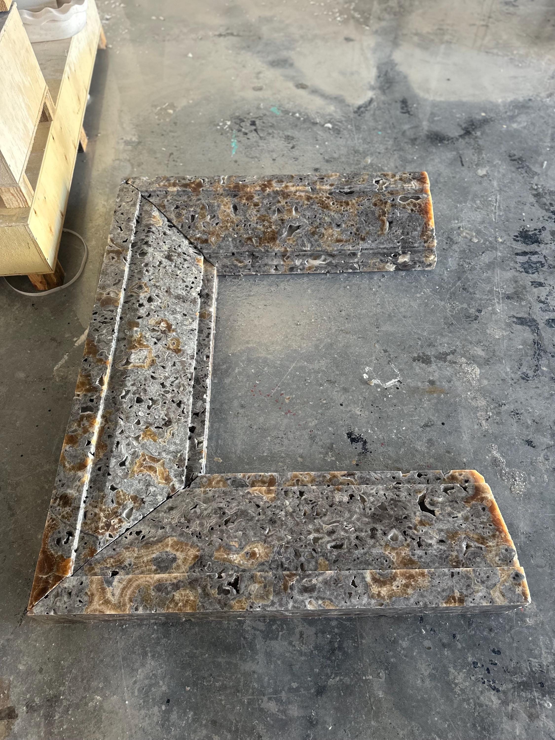 Handmade Onyx Fireplace Mantel: Custom Marble Surround