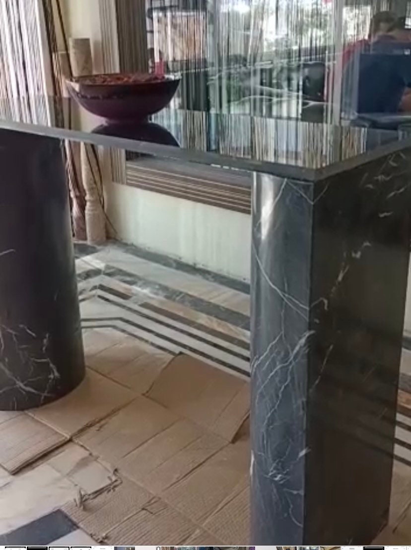 Nero Marquina Marble Console Table: Custom Order