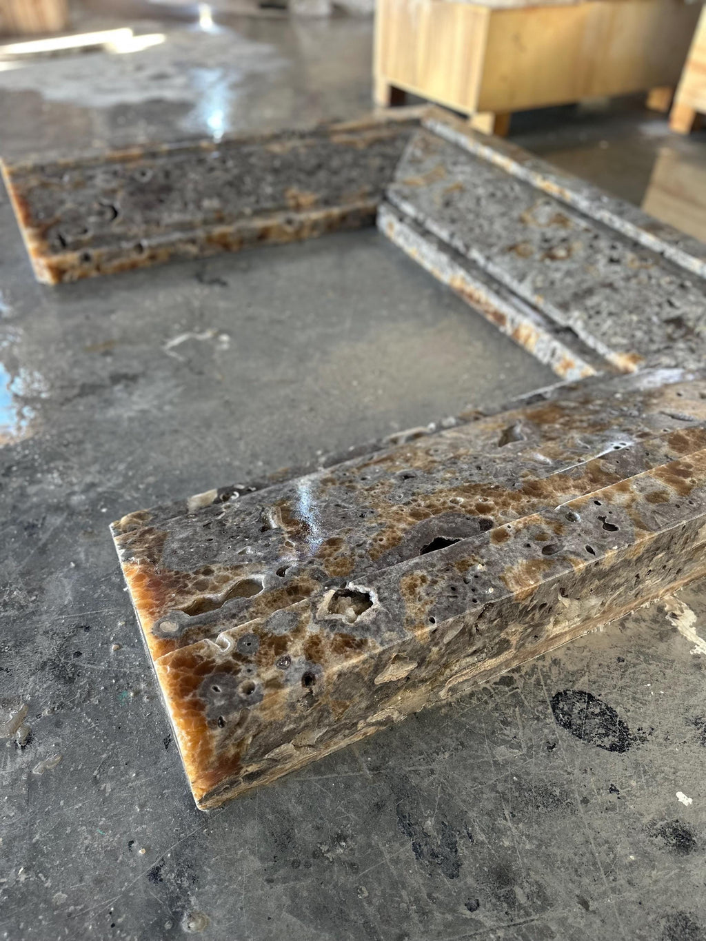 Handmade Onyx Fireplace Mantel: Custom Marble Surround