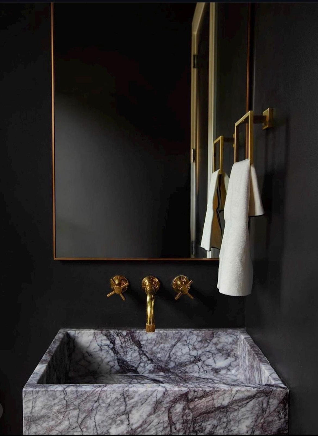 Handmade Lilac Marble Rectangle Farmhouse Sink (18”x30”x6”)