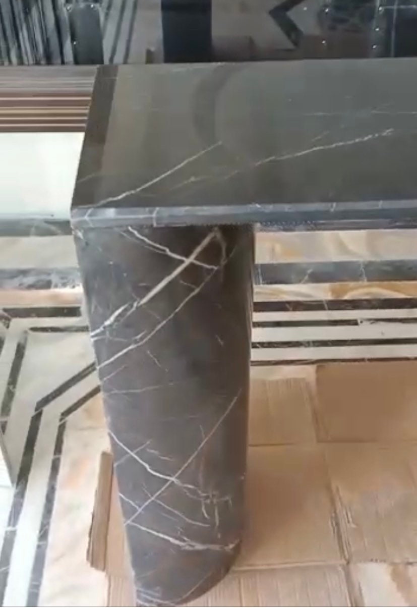 Nero Marquina Marble Console Table: Custom Order