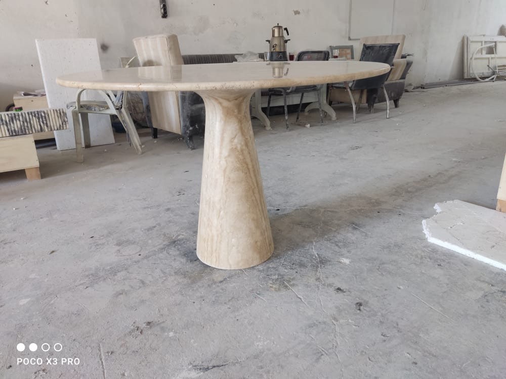Round Travertine Coffee Table: Custom Order, 40" Diameter