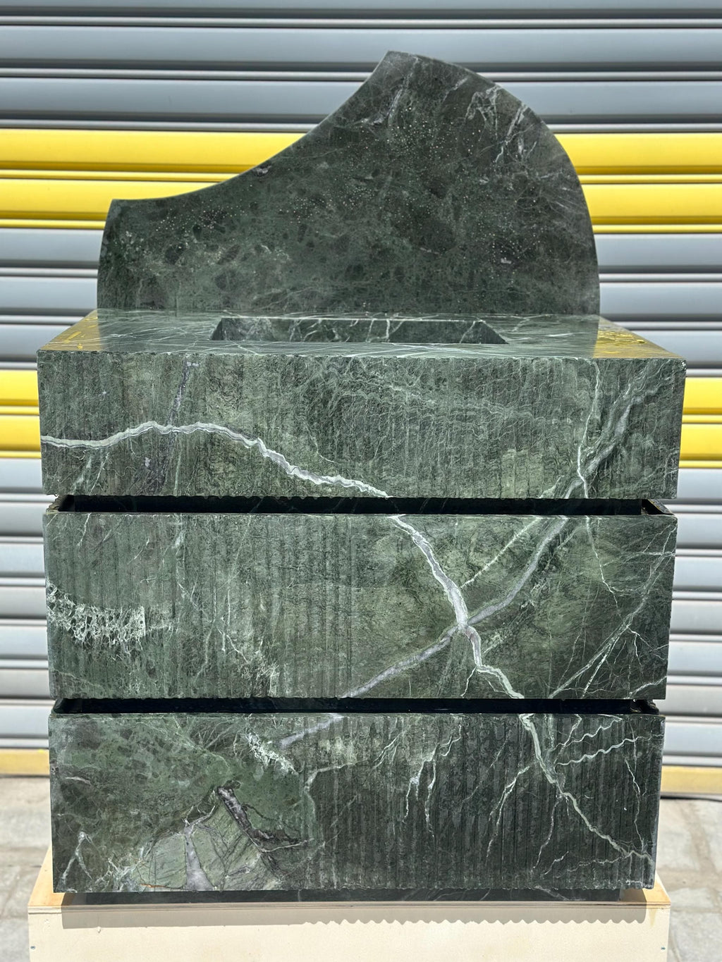 Handmade Verde Green Marble Vanity Sink with Drawers