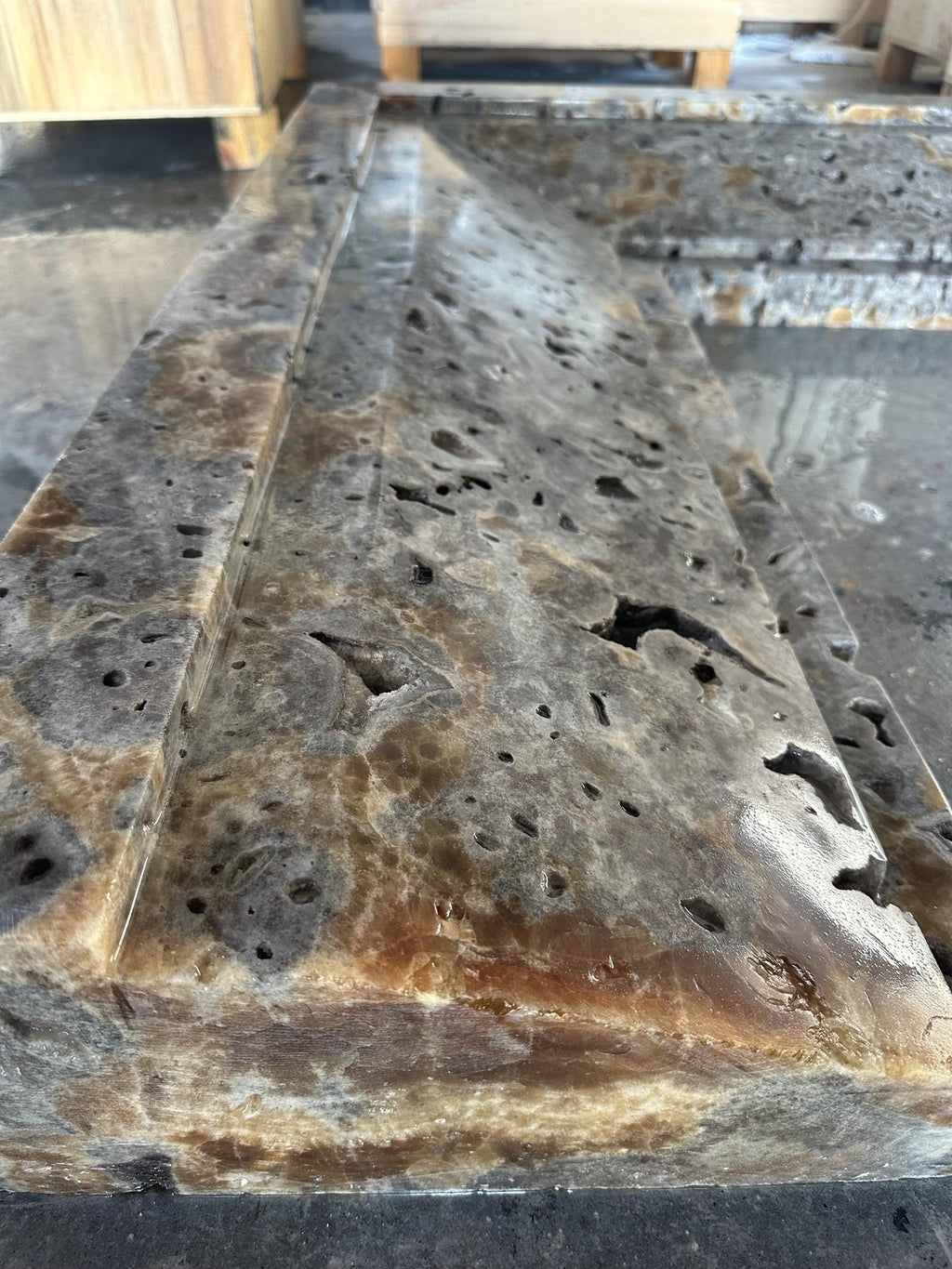 Handmade Onyx Fireplace Mantel: Custom Marble Surround