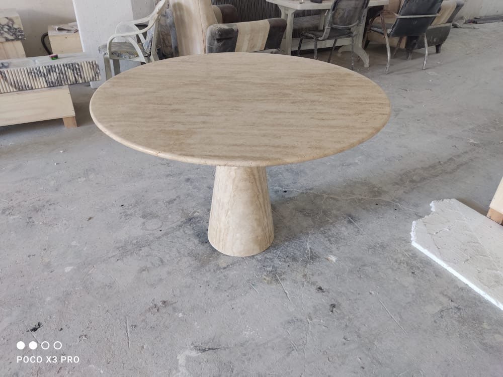 Round Travertine Coffee Table: Custom Order, 40" Diameter