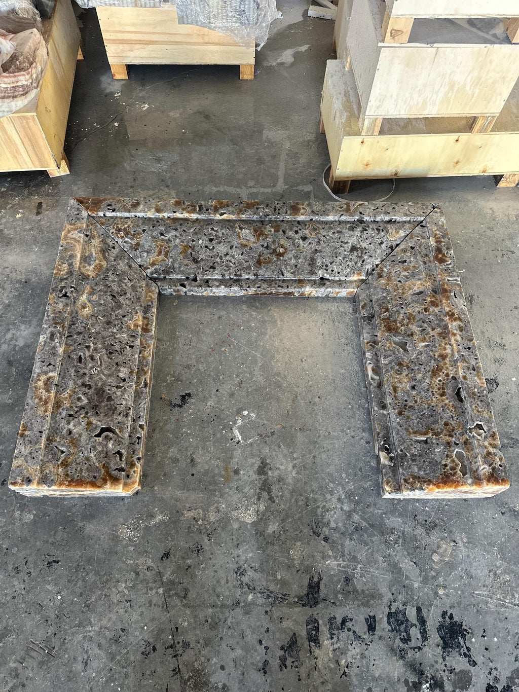 Handmade Onyx Fireplace Mantel: Custom Marble Surround
