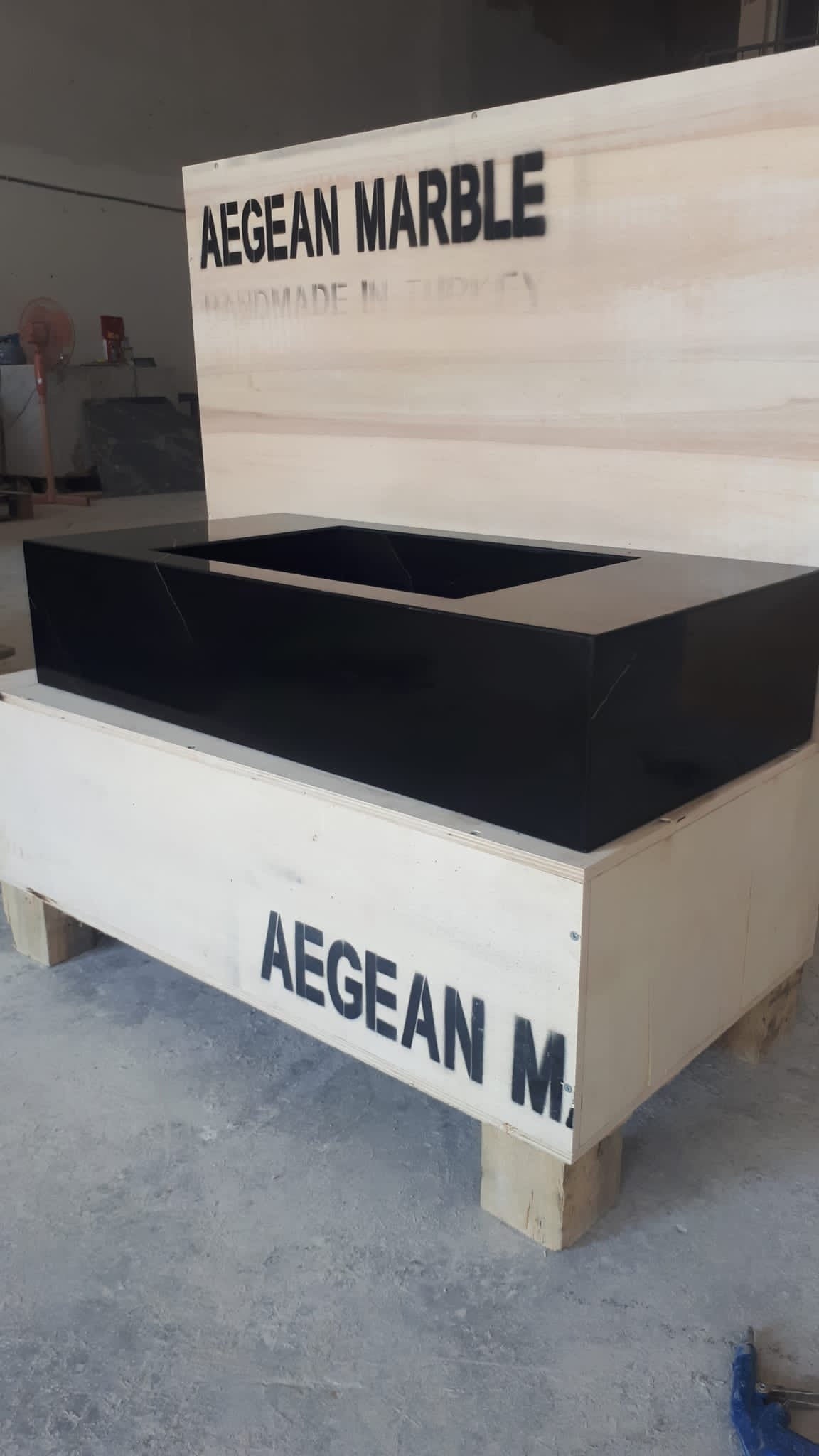 Nero Marquina Black Marble Sink: Customizable Wall Mount Washbasin