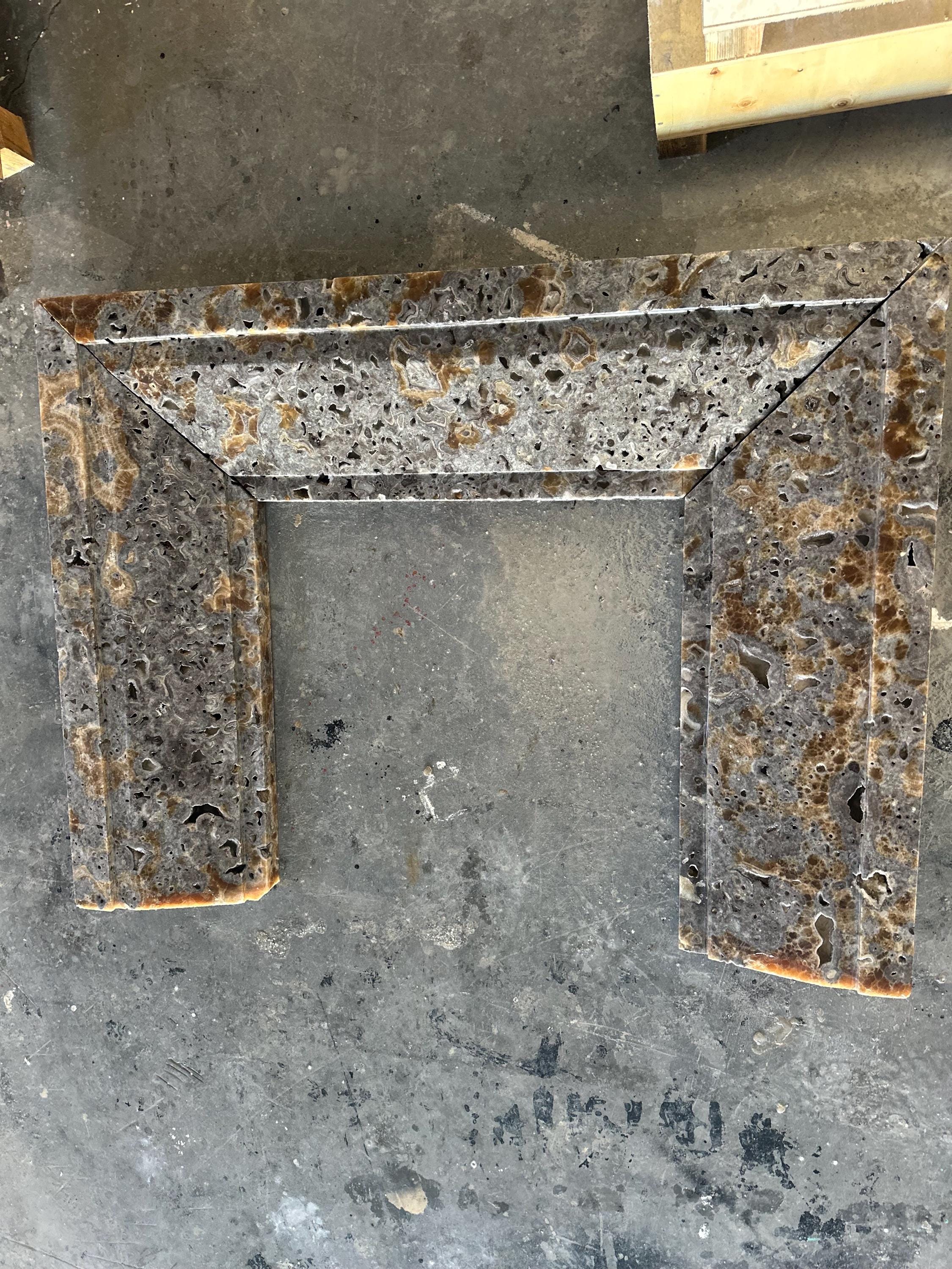 Handmade Onyx Fireplace Mantel: Custom Marble Surround