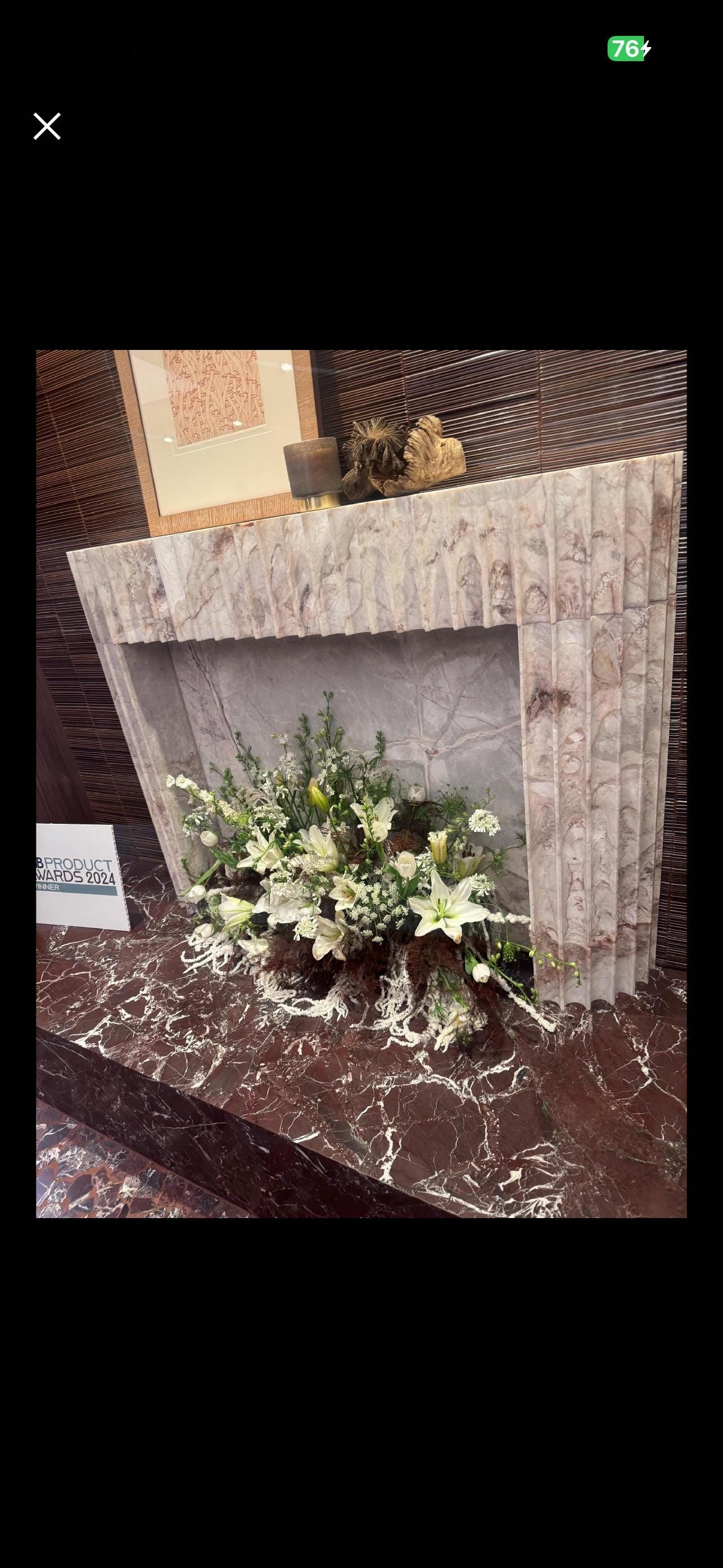 Handmade Calacatta Monet Marble Fireplace Mantel - Fully Customizable